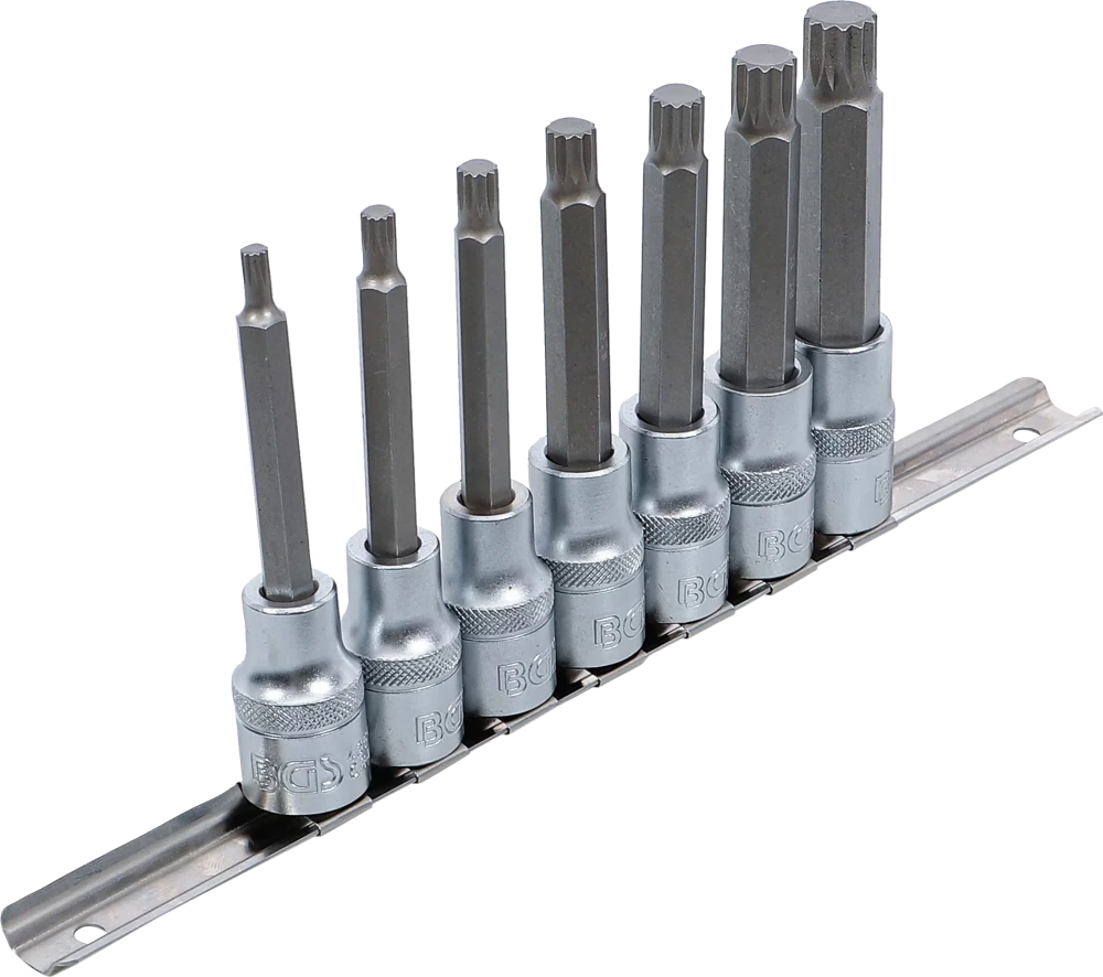 Conjunto de Encaixes para Pontas XZN | 1/2" | 100 mm | M5 - M14 | 7 peças