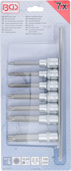 Conjunto de Encaixes para Pontas XZN | 1/2" | 100 mm | M5 - M14 | 7 peças