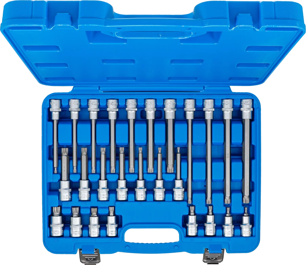 Conjunto de Encaixes para Pontas XZN | 1/2" | M5 - M16 | 26 peças