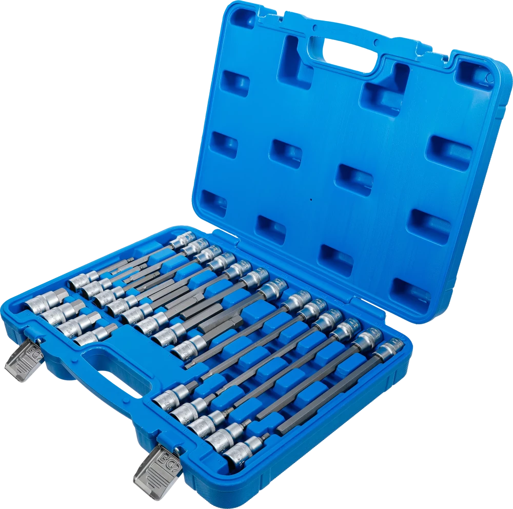 Conjunto de Encaixes para Pontas | Sextavado Interno Multi-Comprimento | 1/2" | 30 peças