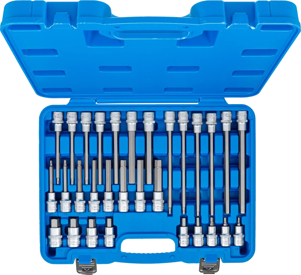 Conjunto de Encaixes para Pontas | Sextavado Interno Multi-Comprimento | 1/2" | 30 peças
