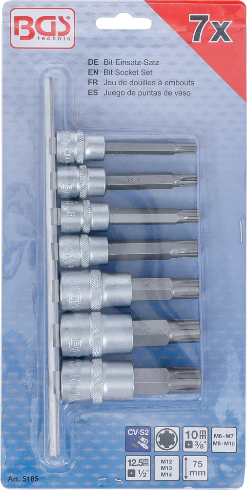 Conjunto de Encaixes para Pontas RIBE | 3/8" e 1/2" | M6 - M14 | 7 peças