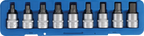 Conjunto de Encaixes Torx e Sextavado Interno | 3/4" | T60-T100 + 14-22mm | 9 peças