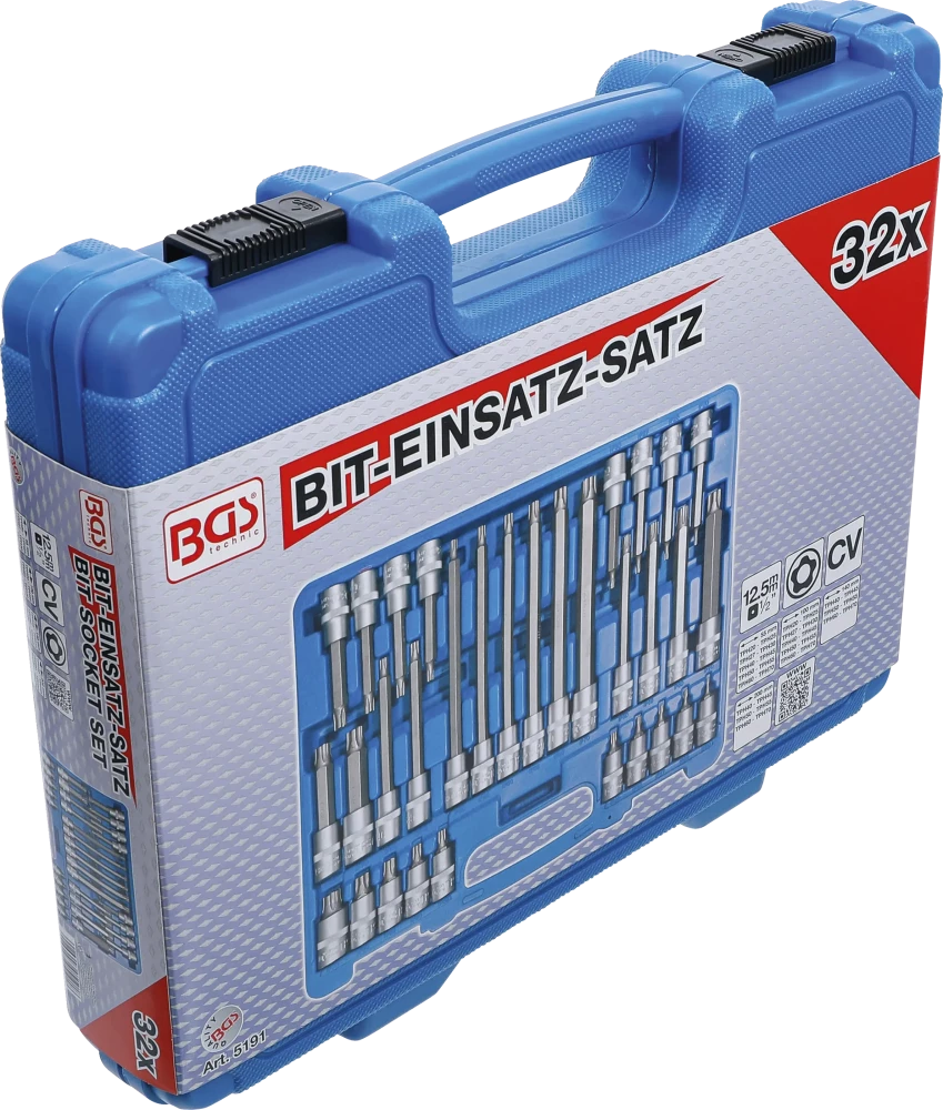 Conjunto de Encaixes Torx Plus com Furo (TPS) | 1/2" | TPS20 - TPS70 | 32 peças