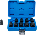 Conjunto de encaixes para chave de caixa de impacto sextavados | Entrada de quadrado interno de 12,5 mm (1/2") | 10 - 24 mm | 10 peças