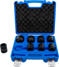 Conjunto de encaixes para chave de caixa de impacto | Entrada de quadrado interno de 20 mm (3/4") | 22 - 38 mm | 8 peças