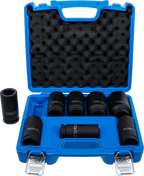 Conjunto de encaixes para chave de caixa de impacto, extra fundos | Entrada de quadrado interno de 20 mm (3/4") | 22 - 38 mm | 8 peças