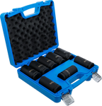 Conjunto de encaixes para chave de caixa de impacto, extra fundos | Entrada de quadrado interno de 20 mm (3/4") | 22 - 38 mm | 8 peças