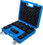 Conjunto de encaixes para chave de caixa de impacto, extra fundos | Entrada de quadrado interno de 20 mm (3/4") | 22 - 38 mm | 8 peças