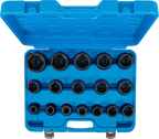 Conjunto de encaixes para chave de caixa de impacto | Entrada de quadrado interno de 20 mm (3/4") | 19 - 55 mm | 17 peças