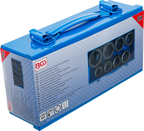 Conjunto de encaixes para chave de caixa de impacto sextavados | Entrada de quadrado interno de 25 mm (1") | 27 - 50 mm | 8 peças