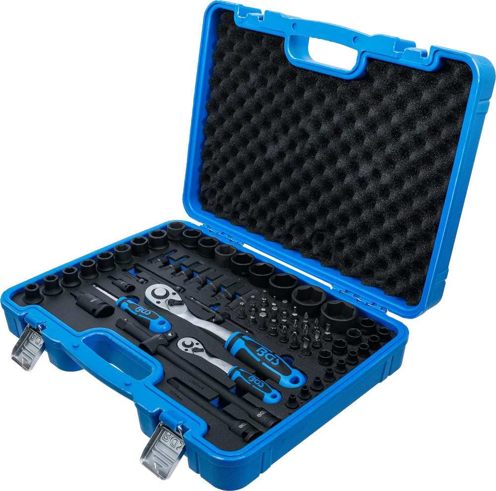Conjunto de Chaves de Caixa de Impacto 1/4"+1/2" | 69 Peças