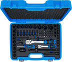 Conjunto de Chaves de Caixa de Impacto 1/4"+1/2" | 69 Peças