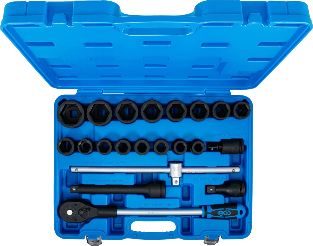 Conjunto de Chaves de Caixa de Impacto 3/4" | 19-50 mm | 21 Peças