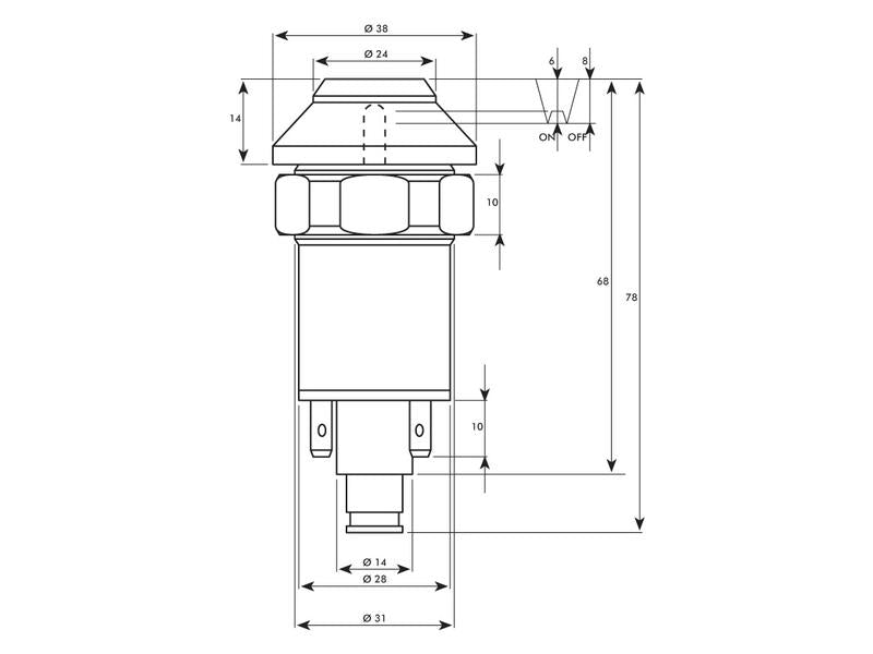 Interruptor Farol trab. trás (S.52809)