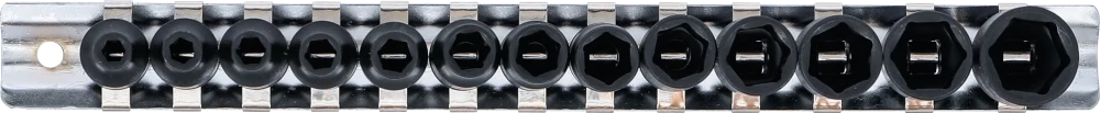 Conjunto de encaixes para chave de caixa de impacto sextavados | Entrada de quadrado interno de 6,3 mm (1/4") | 4 - 14 mm | 13 peças