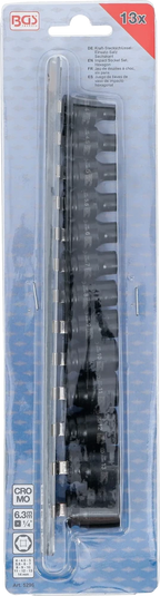 Conjunto de encaixes para chave de caixa de impacto sextavados | Entrada de quadrado interno de 6,3 mm (1/4") | 4 - 14 mm | 13 peças