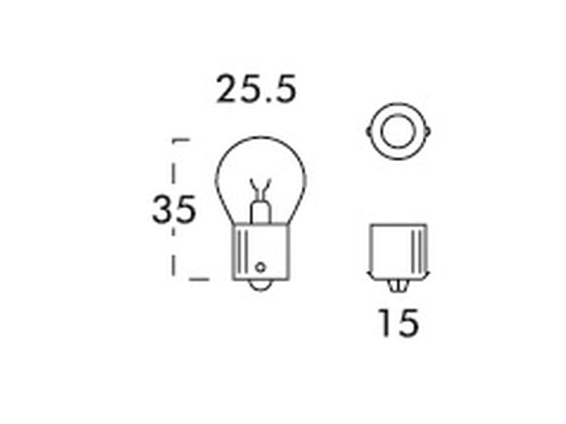 Lâmpada 24V BA15s Caixa 1 un. (S.53250)