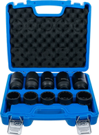 Conjunto de encaixes para chave de caixa de impacto | Doze lados | Entrada de quadrado interno de 12,5 mm (1/2") | 32 - 36 mm | 10 peças