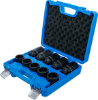 Conjunto de encaixes para chave de caixa de impacto | Doze lados | Entrada de quadrado interno de 12,5 mm (1/2") | 32 - 36 mm | 10 peças