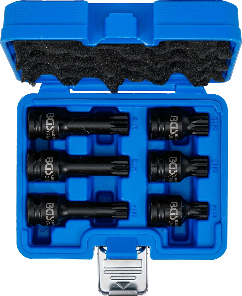 Conjunto de Encaixes de Impacto XZN | 1/2" | M14 - M18 | 6 peças