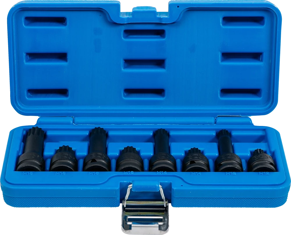 Conjunto de Encaixes de Impacto XZN | 1/2" | M12 - M18 | 8 peças