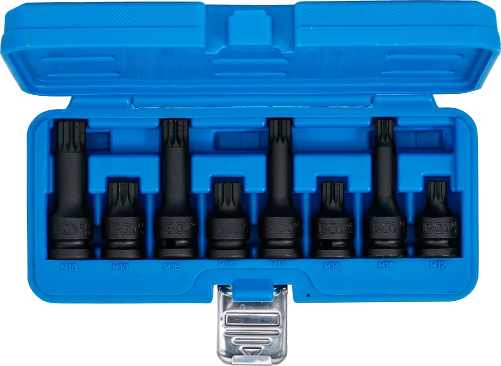 Conjunto de Encaixes de Impacto XZN | 1/2" | M12 - M18 | 8 peças