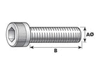 Parafuso Cabeça redonda sextavado interior, Tamanho da rosca: M14x40mm (DIN 912) (S.53914)
