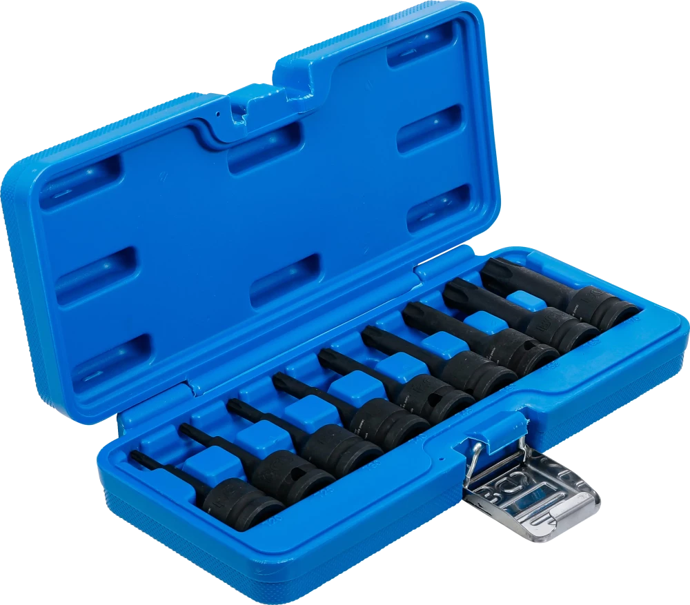 Conjunto de Encaixes de Impacto Torx | 1/2" | T20 - T70 | 9 peças