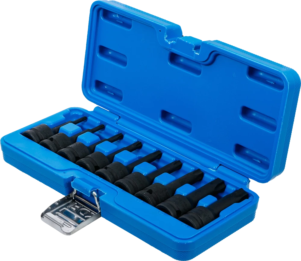 Conjunto de Encaixes de Impacto Torx | 1/2" | T20 - T70 | 9 peças
