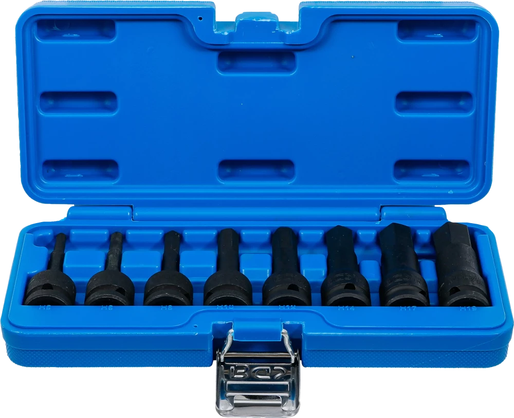 Conjunto de Encaixes de Impacto | Sextavado Interno | 1/2" | 8 peças