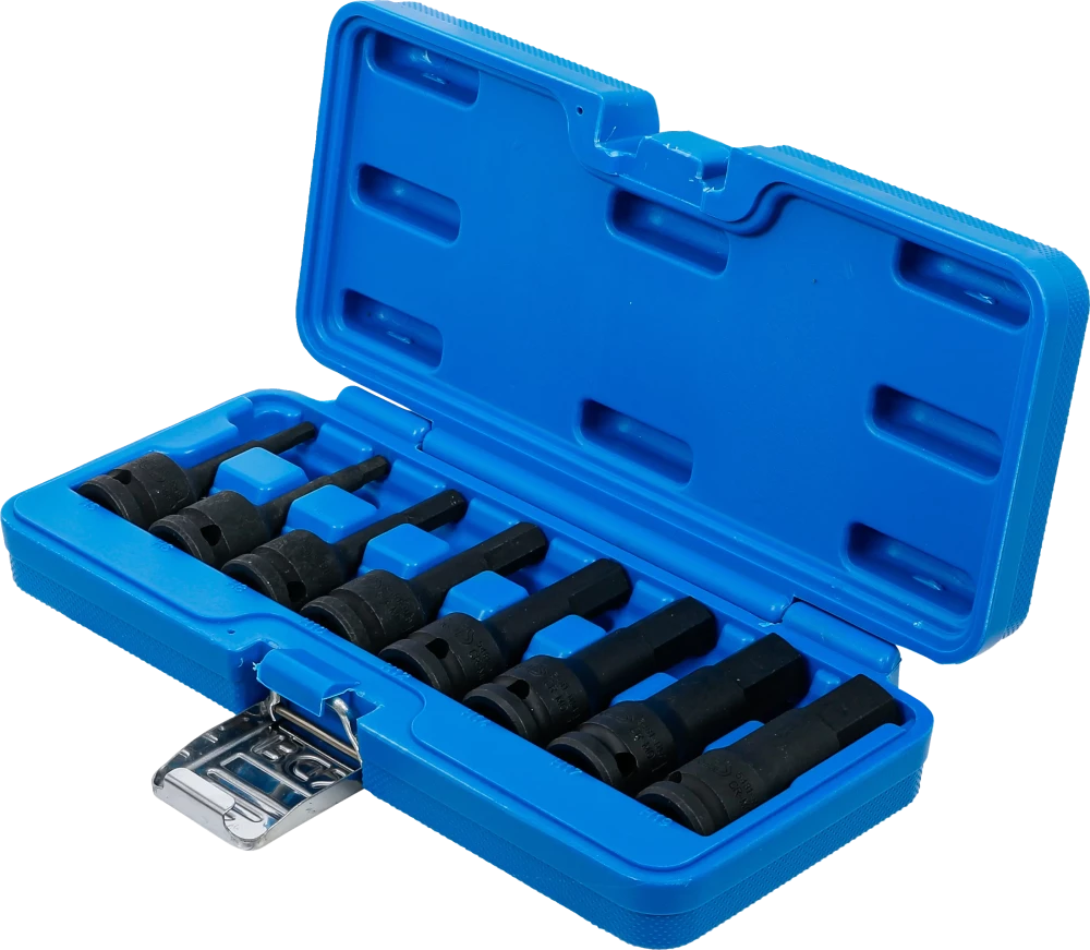 Conjunto de Encaixes de Impacto | Sextavado Interno | 1/2" | 8 peças