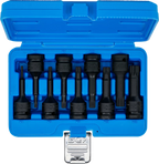 Conjunto de Encaixes de Impacto XZN | 1/2" | M4 - M16 | 9 peças