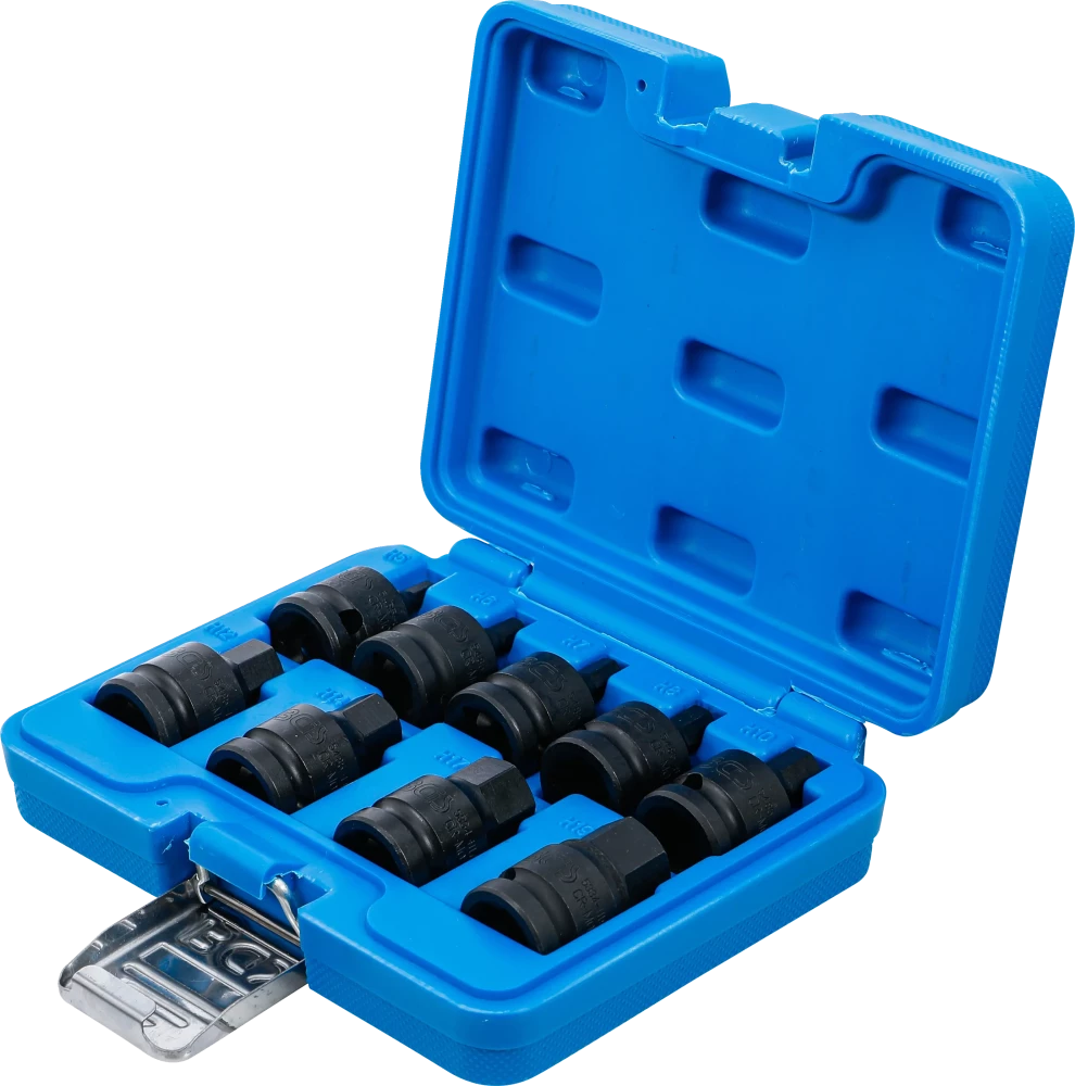 Conjunto de Encaixes de Impacto | Sextavado Interno | 1/2" | 9 peças