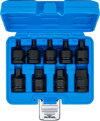 Conjunto de Encaixes de Impacto | Sextavado Interno | 1/2" | 9 peças