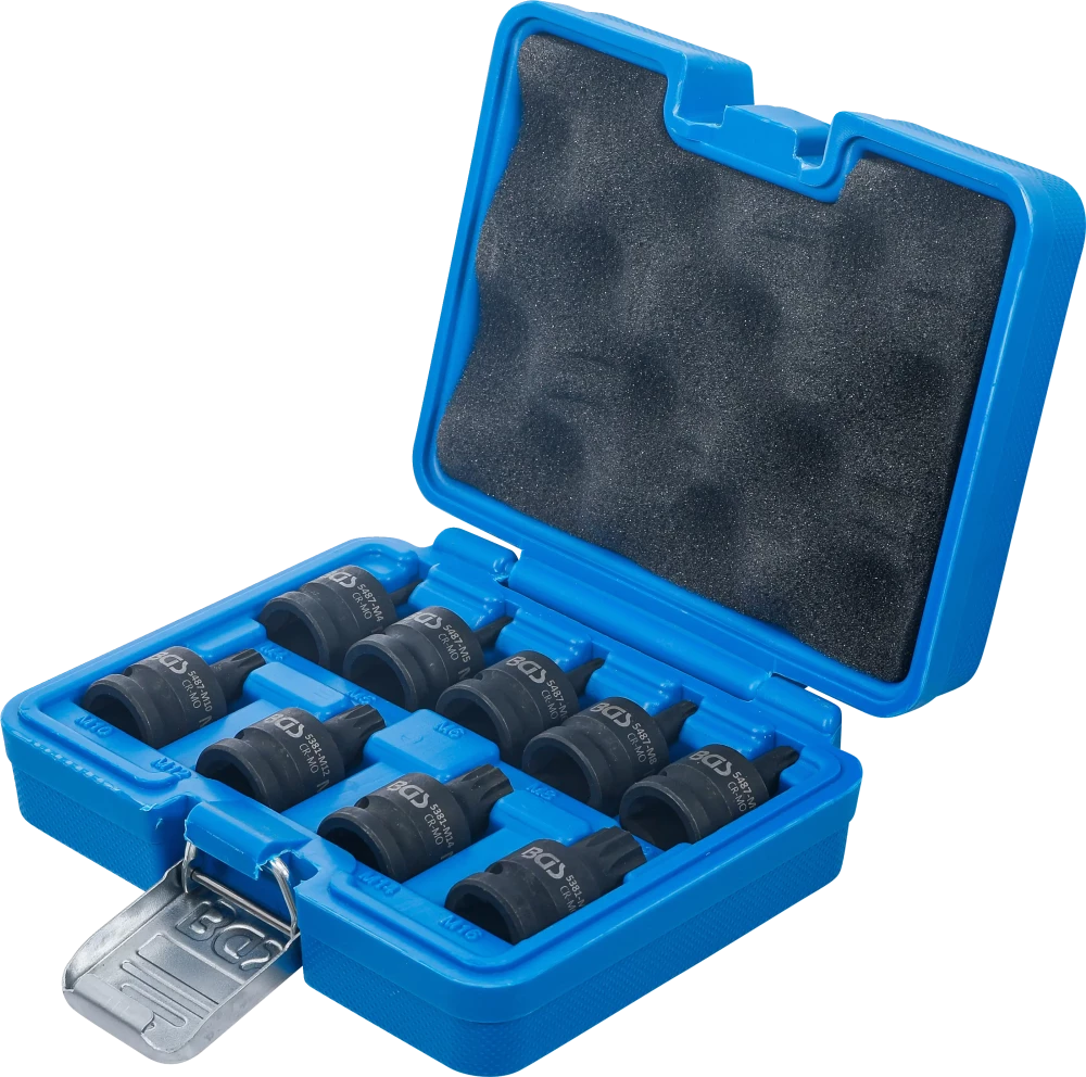 Conjunto de Encaixes de Impacto XZN | 1/2" | M4 - M16 | 9 peças