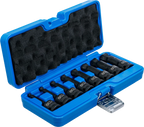 Conjunto de Encaixes de Impacto | Sextavado Interno Cabeça Esférica | 1/2" | 8 peças