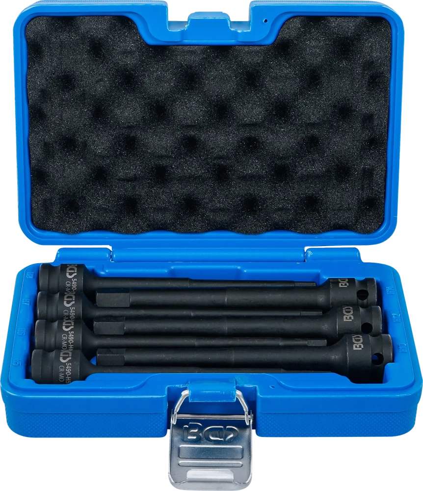 Conjunto de Encaixes de Impacto Extra Longos | Sextavado Interno | 1/2" | 7 peças