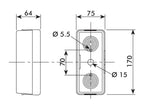 Farolim Traseiro 12V, Esq. (S.56074)
