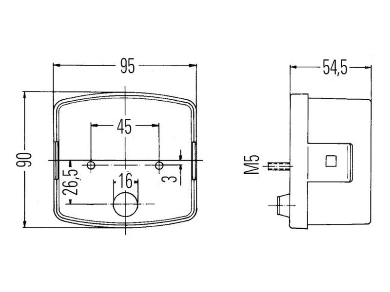 Farolim Traseiro 12V, Esq. (S.56081)