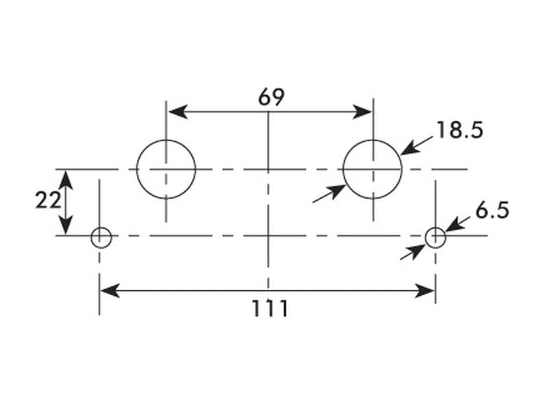 Farolim Traseiro 12V, Esq. (S.56285)