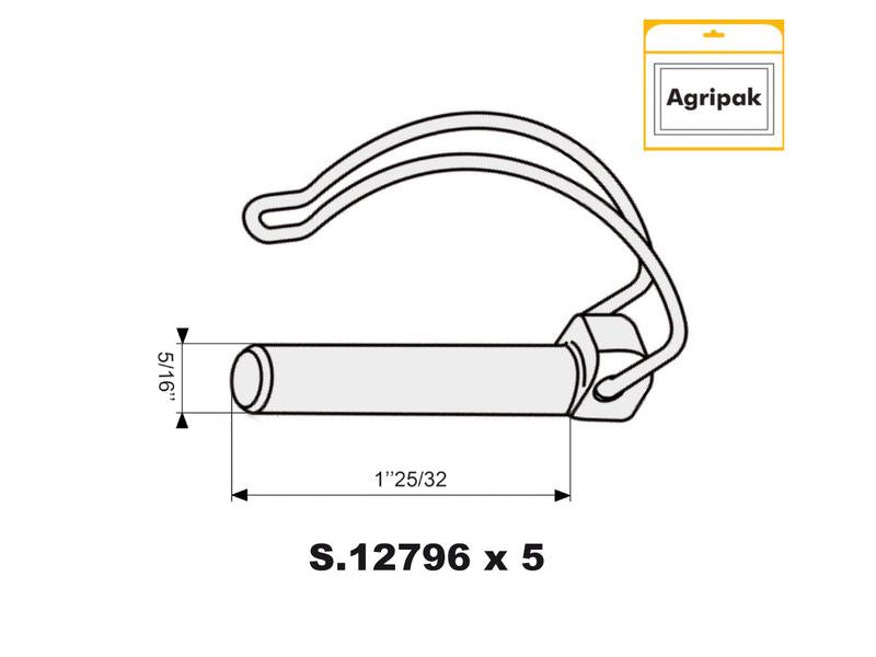 Agripak 5 un. Cavilha 8mm x 45mm (S.56680)