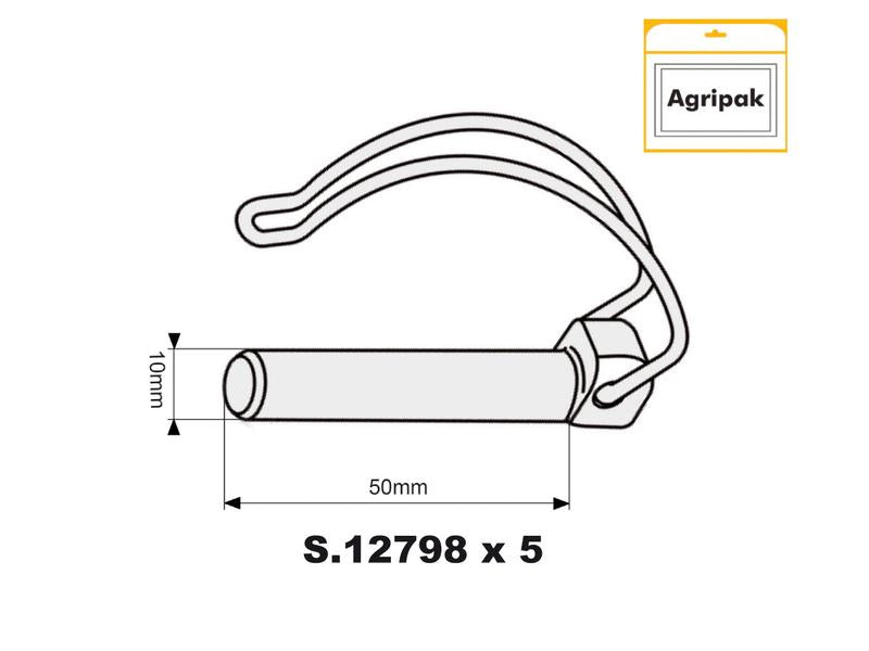 Agripak 5 un. Cavilha 10mm x 55mm (S.56682)