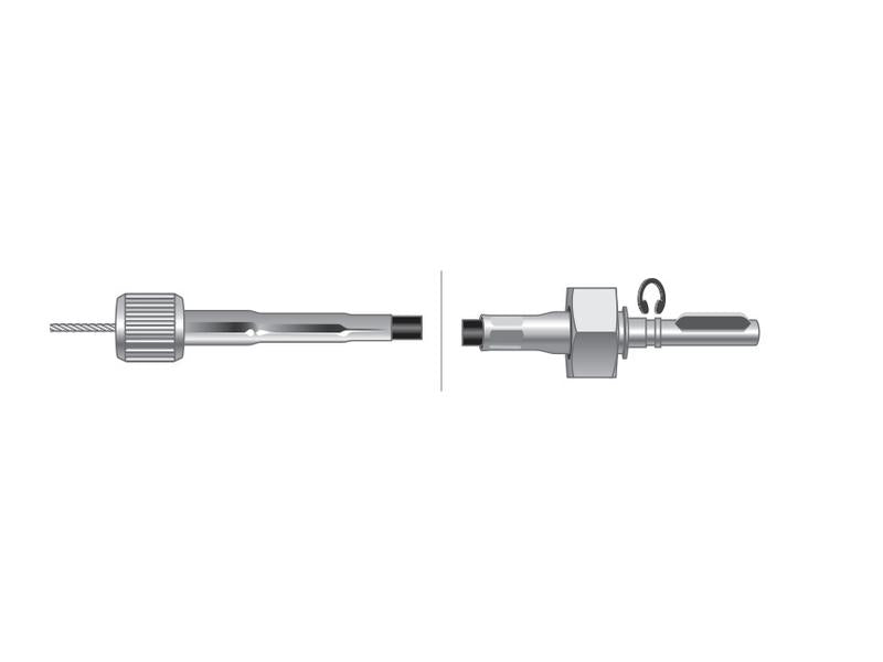 Bicha Conta horas - Comp: 1637mm, Comprimento externo do cabo: 1605mm. (S.57598)