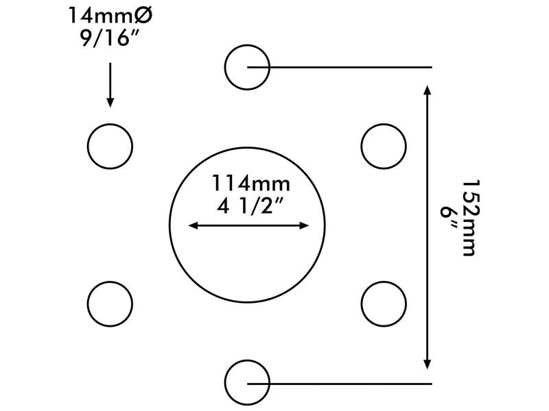 Jante, Tamanho da jante da roda: 4'' x 16''. (S.59043)