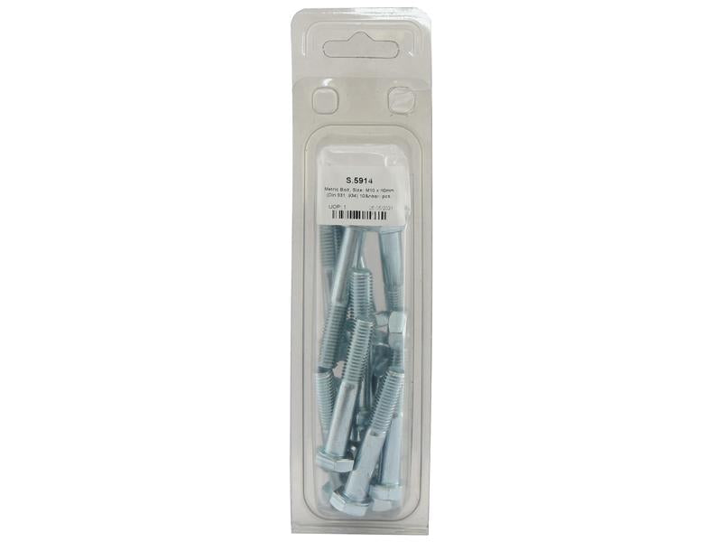 Agripak 10 un. Parafuso métrico, M10x60mm (S.5914)