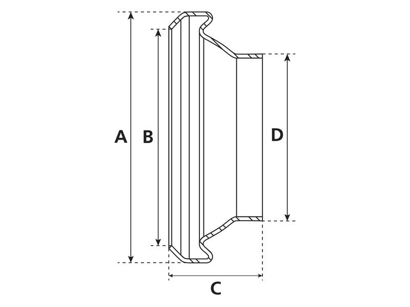 Acoplamento soldar - Fêmea - 6'' (159mm) (não galvanizado) (S.59402)