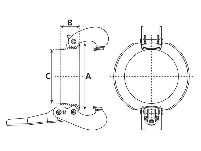 Anel de fixação - 5'' (133mm) (galvanizado) (S.59410)