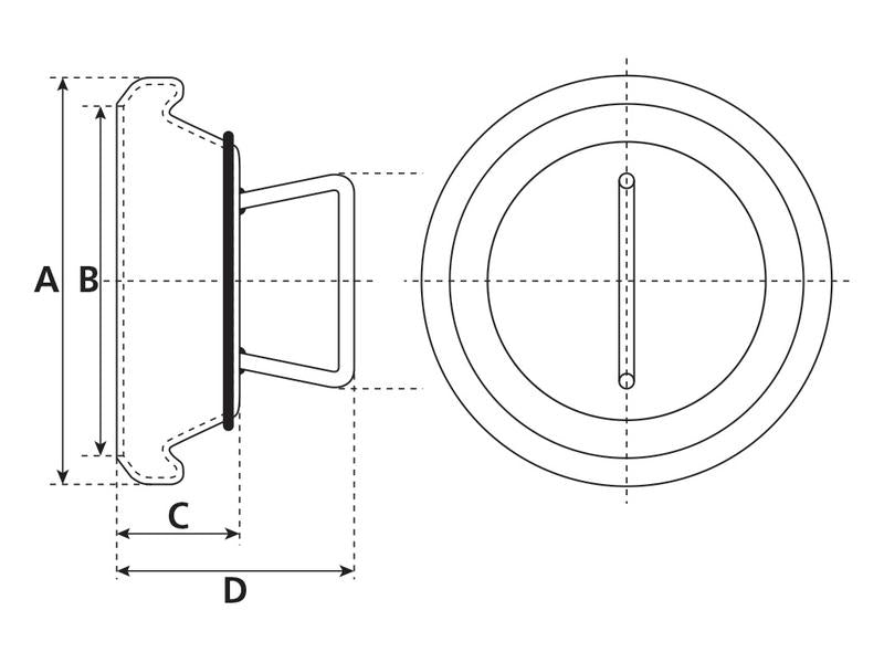Tampa - Fêmea - 5'' (133mm) (galvanizado) (S.59419)