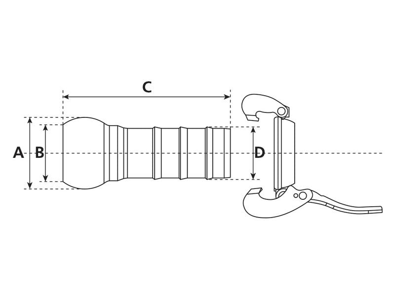 Acoplamento - Macho 4'' (108mm) x4'' (102mm) (S.59421)